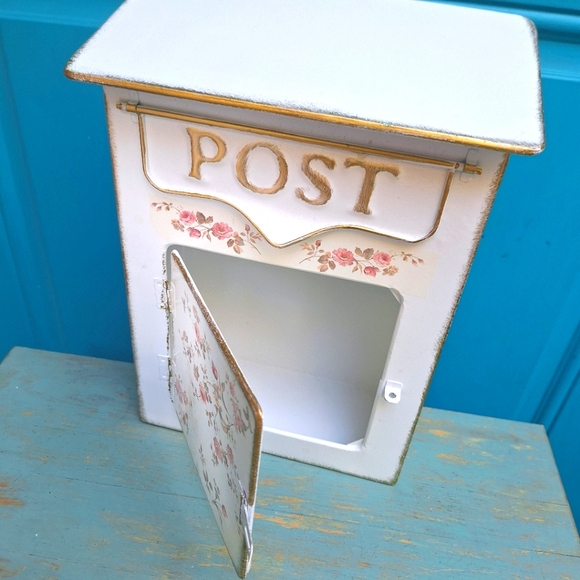 Ashland Vintage Reproduction Metal Mailbox Floral Tea Garden NWT New with Tag - Picture 11 of 13